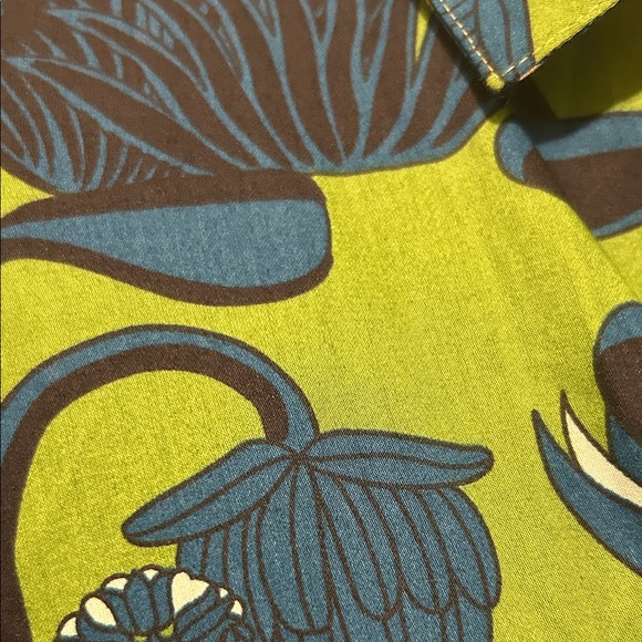 BROOKS BROTHERS Green and Blue Floral Shirt Dress - Picture 7 of 13